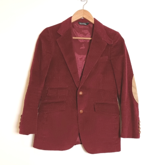 Vintage Polo Ralph Lauren Boys Single Breasted Corduroy Blazer Sport Coat